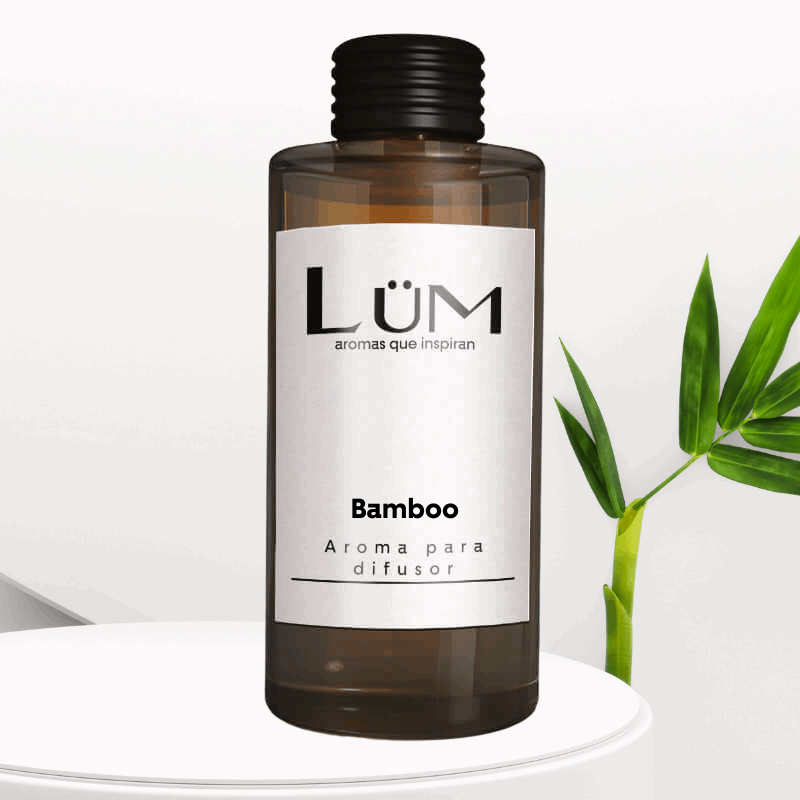 Fragancia Bamboo LÜM fresca floral verde con menta y hoja de violeta