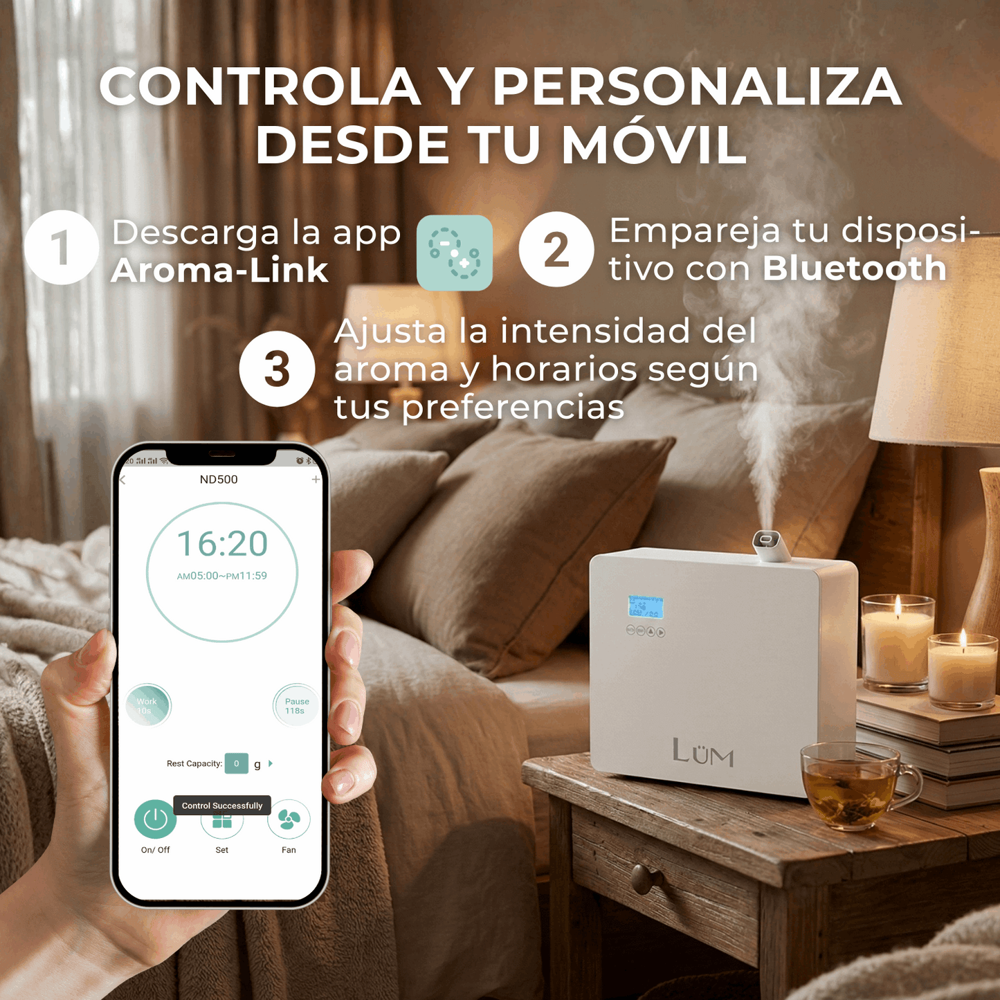 Difusor Horizon 3,500m3 - 1,400m2 Aroma Gratis
