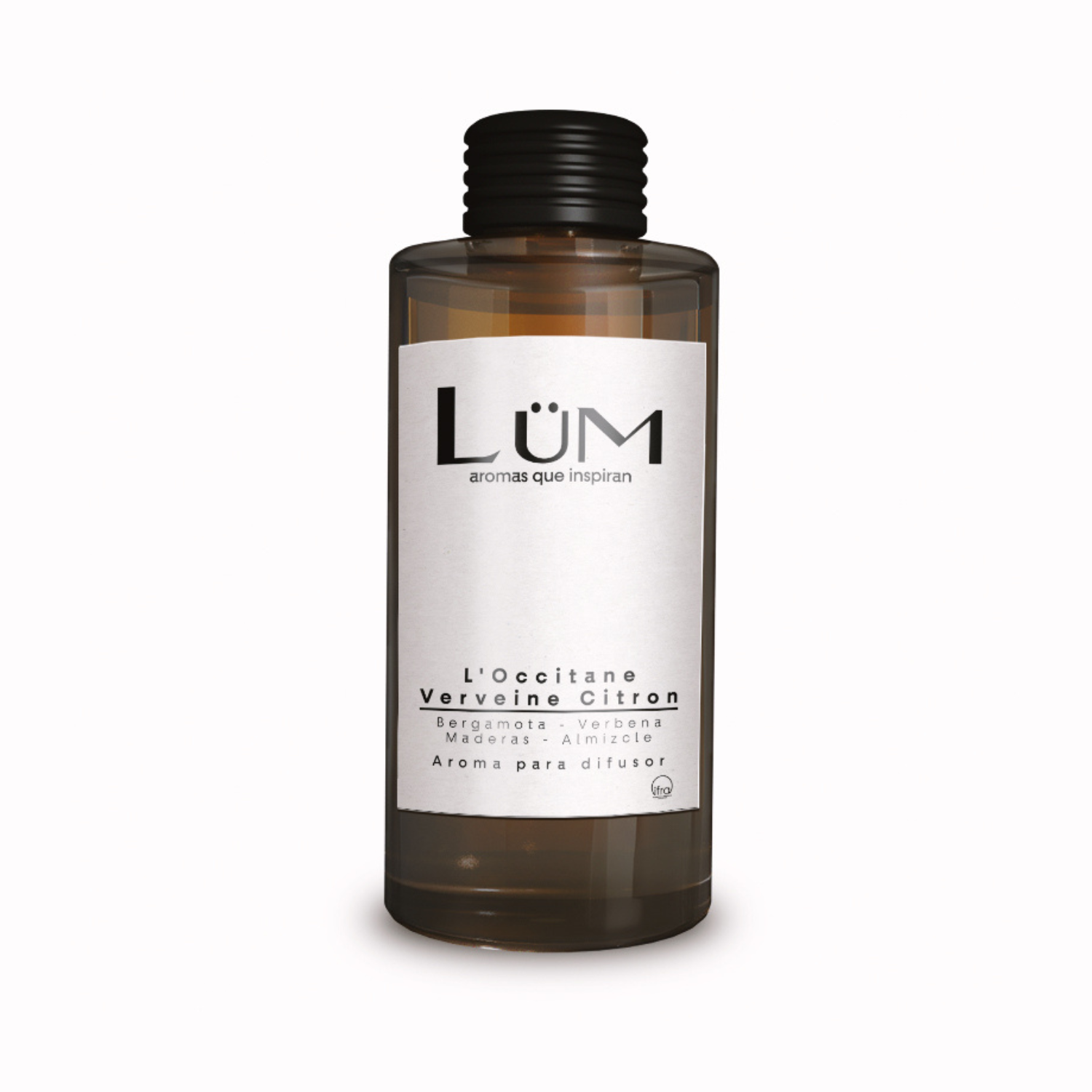 Botella de aroma L´occitane Verveine Citron para difusor Lüm en envase ámbar