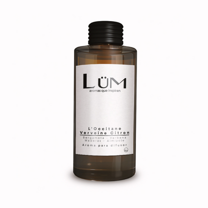 Botella de aroma L´occitane Verveine Citron para difusor Lüm en envase ámbar