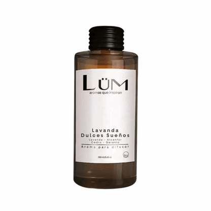 Aroma Lavanda Dulces Sueños con notas herbales y florales.