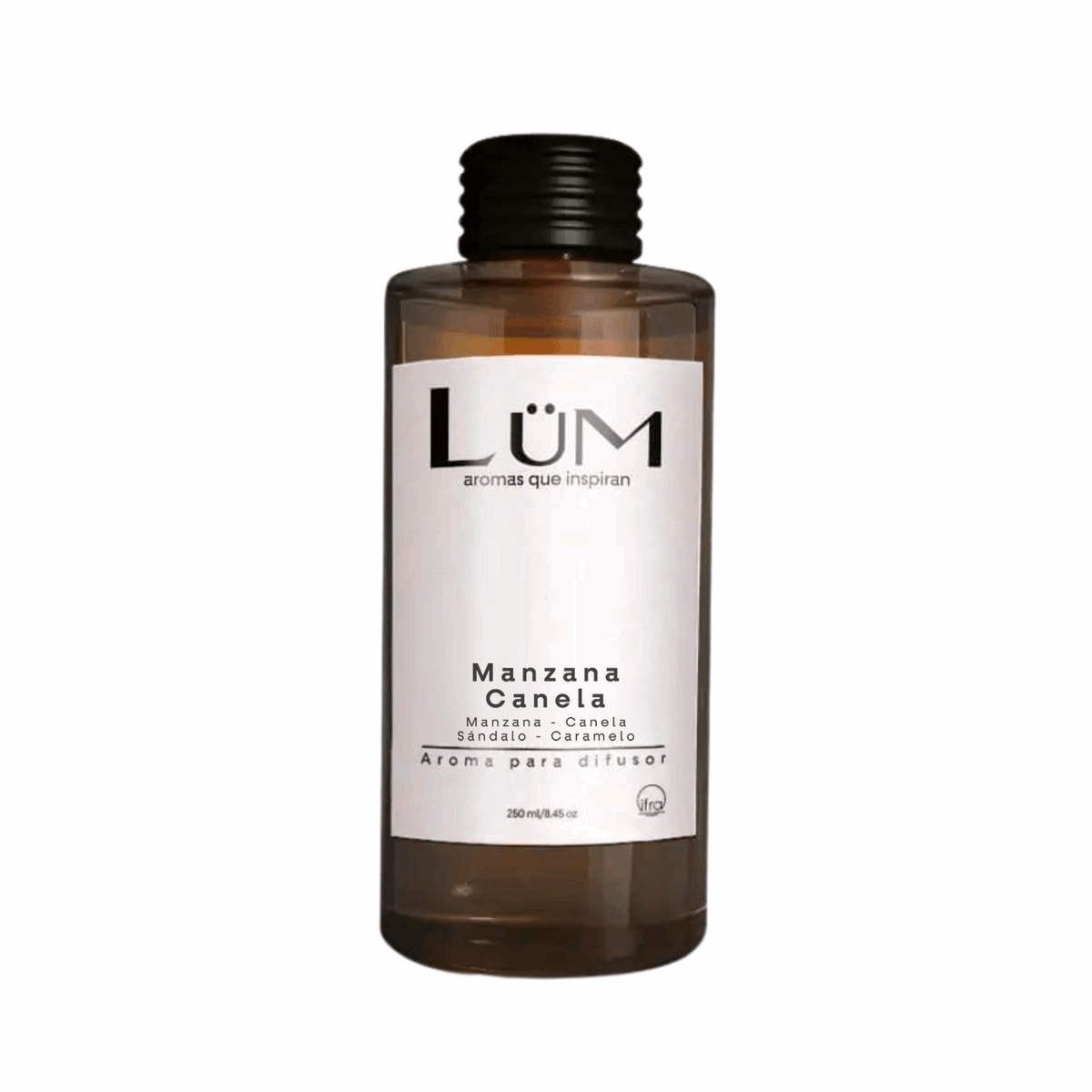 Aroma Manzana Canela con toques de sándalo y caramelo.