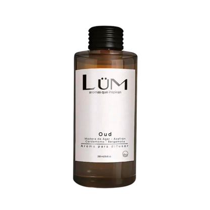 Aroma Oud para aromatización de espacios, fresco, profundo y con carácter.