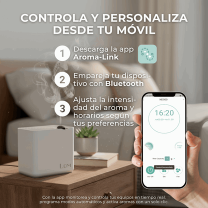 Difusor Pulse 2,000m3 - 800m2 BT- WiFi + Aroma Gratis (White)