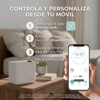 Difusor Pulse 2,000m3 - 800m2 BT- WiFi + Aroma Gratis (White)