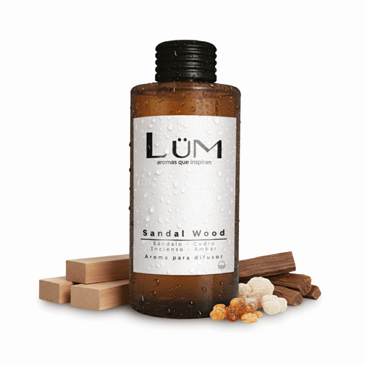 Difusor de aroma Sandal Wood Lüm con sándalo, cedro, incienso y ámbar