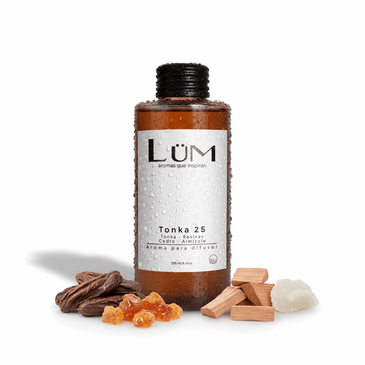 Tonka 25 aroma para difusor con benjuí y tonka, estilo oscuro y sofisticado